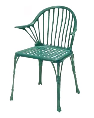 フィリピナス111/06グリーン 幅59cm×奥行46cm×高さ79cm【DESSI MOBEL 屋内 屋外 室内 ベランダ 椅子 いす 高級輸入家具 ロフト 公園 エントランス リゾートガーデンチェア】