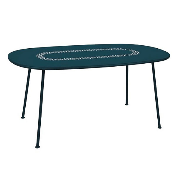 ロレットテーブル160×90/21アカプルコブルー 幅160cm×奥ふかさ90cm×高さ74糎【FERMOB 4本脚 角型 屋内 露天 室内 回廊 御膳上等インポート調度品 屋根裏部屋 運動場 エントランス状態 溜まり場 園地早見表】