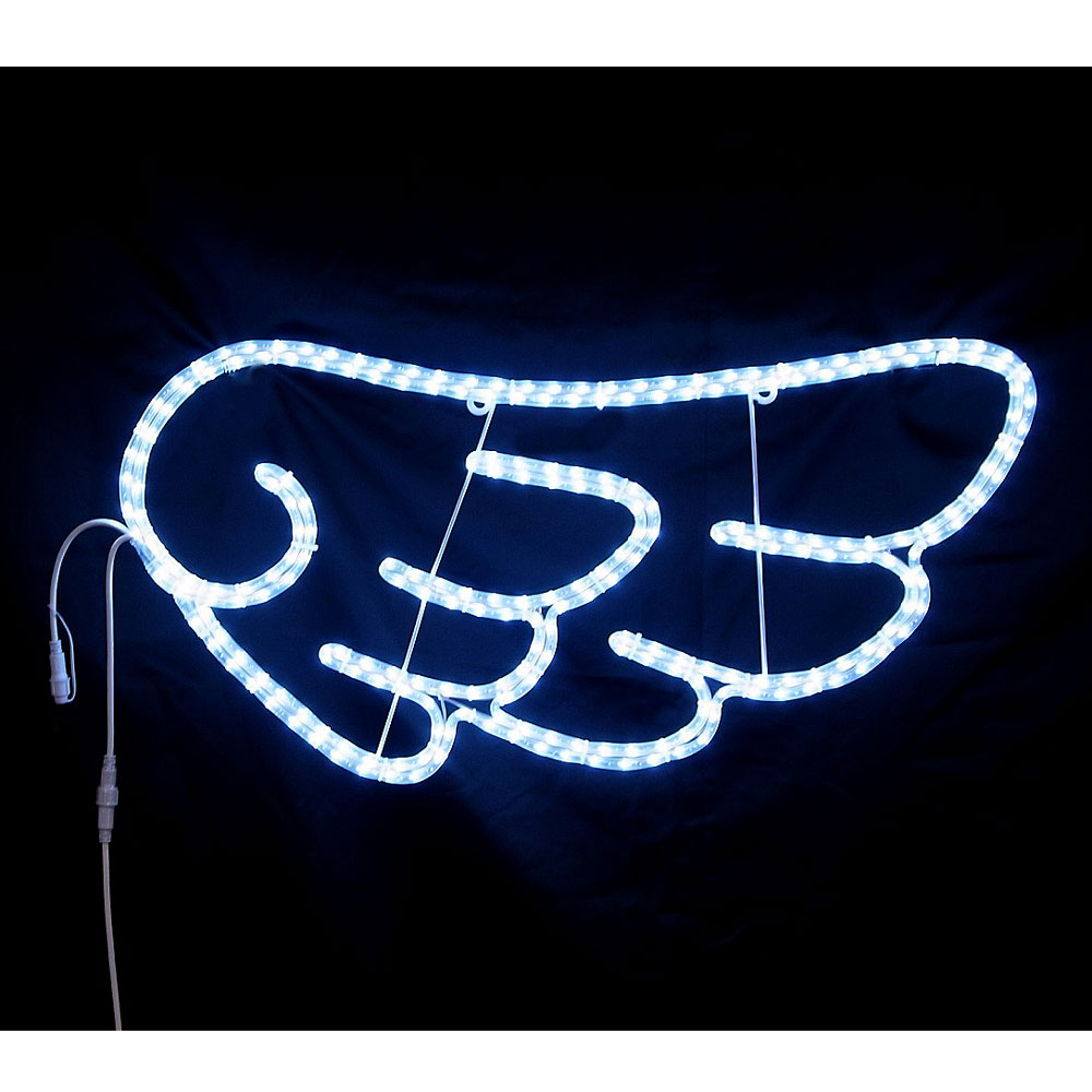 2Dモチーフ エンジェルウィング 白 L2DM325-W【コロナ産業 イルミネーション モチーフ LED 照明 ライト ガーデン装飾】｜あいる専門館