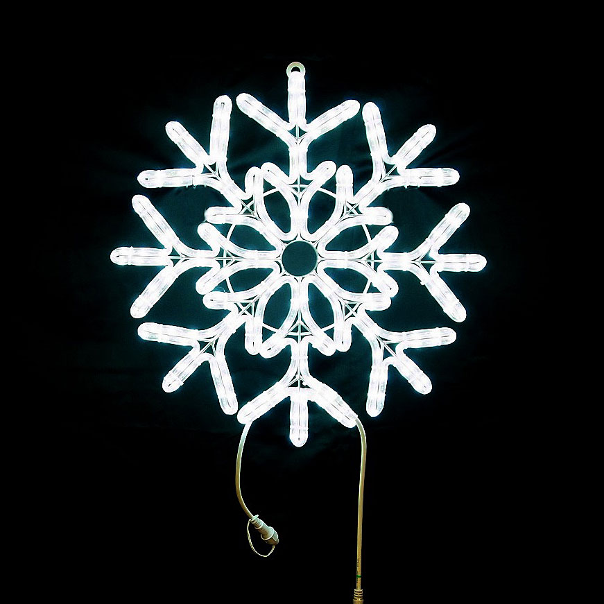 2Dモチーフ ラウンドスノーフレーク 白 L2DM715-W【コロナ産業 イルミネーション モチーフ LED 照明 ライト ガーデン装飾 スノー 冬 雪】 15,385円