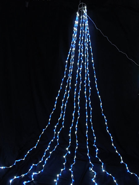 楽天市場】LEDドレープライト420球スター付(6m・コントローラー点滅)白