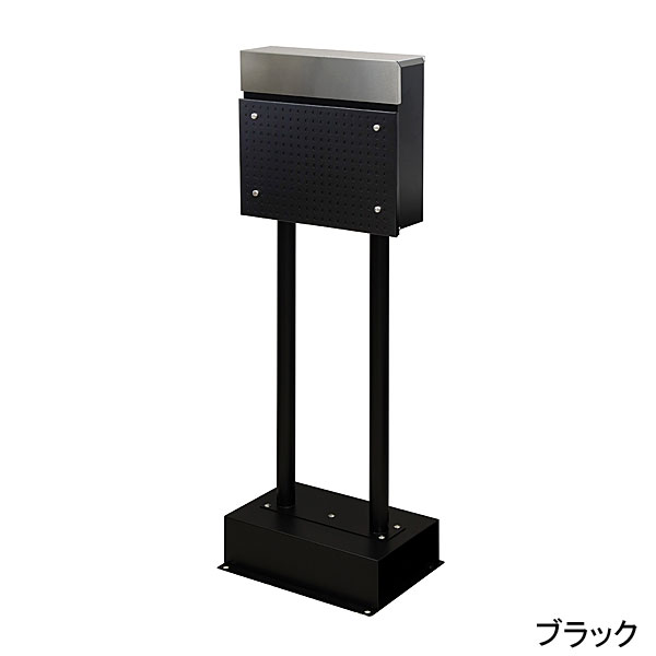 スタンドポスト Rosa(ローザ) 幅36.6cm×奥行28cm×高さ107cm【ブラック/ホワイト シリンダー錠 鍵付き 郵便ポスト メールボックス スタンドポスト デザインポスト 宅配 郵便 メール便 オシャレ MOJYU】 12,065円