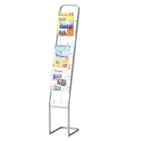 パンフレットスタンド シンプル YS-7 7段×1列 W27.5×D40×H161cm【スチール製 業務用カタログスタンド パンフレットスタンド ラック オフィス 林製作所】|あいる専門館