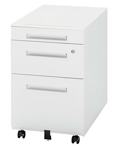脂天板手押し車 WGN-603WW(白いこと/白いこと)(A4×3段) 幅39.8cm×奥ふかさ58.2cm×高さ60.4糎【キャスター付き添い人 鍵付き添い人 執務室事務机 脇机 執務室手押し車  執務室 生興】