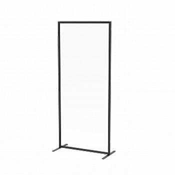 アクリル透明パーティション スクエア型 YS-F02 W80×D40×H180cm【スチール製 パーティション パーテーション 業務用 オフィス 林製作所】