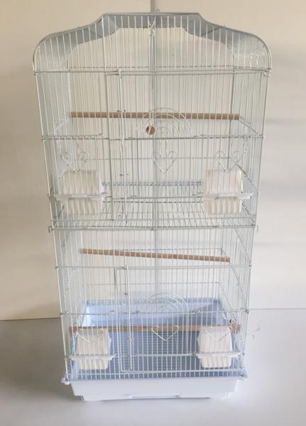 楽天市場】鳥かご2段式（白）【送料無料】【バードゲージ 鳥小屋 鳥