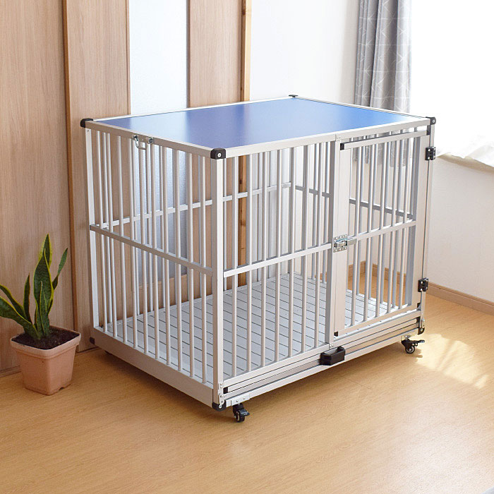 アルペット AL-106 幅106cm×奥行75cm×高さ92cm【ドッグケージ 犬小屋 ドッグハウス ドッグサークル 中~大型犬用 アルミ製 組立式 メタルテック】|あいる専門館