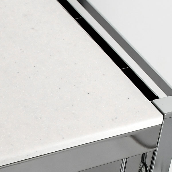 日本製 幅48cm 足立製作所 人口大理石 2299 取手付 人口大理石 ステンレス 収納家具 キッチンワゴン 包丁スタンド付キッチン作業台 キッチンラック キッチンワゴン キャスター付 天板 収納 取手付 足立製作所 あいる 店