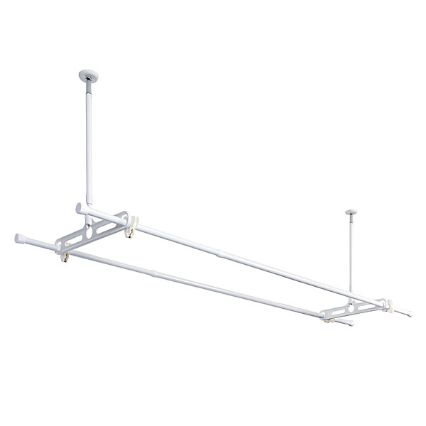 ドライ・ウェーブ 吊下型室内物干し(2個で1セット) TN6090 幅48cm×高さ60～90cm【耐荷重16kg 吊下げ型 高さ調節機能付き 室内 屋内 洗濯物干し 竿掛け タカラ産業 ※物干し竿は付属しておりません】