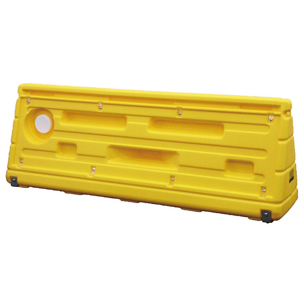 Sブロックサイン(注水タイプ) W100×D23.6×H35.6cm YO-47L-PC【満水時約30kg グレー イエロー 倒れにくいスタンドサイン 駐車禁止サイン メッセージポール 屋外 屋内 室内 山崎産業】