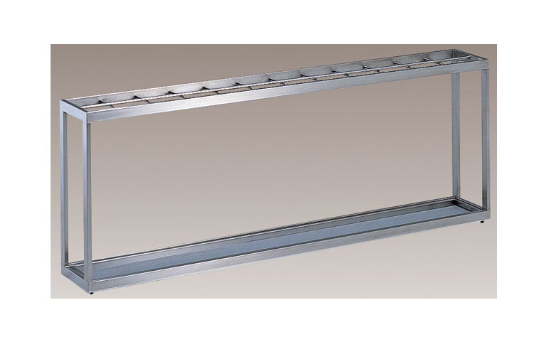 鍵皆無傘立て N22Type(標準尺度型)W1200一こま2列 約48本立 幅120cm×奥ふかさ17cm×高さ45珊【ステンレス鋼製 鍵皆無御勤め用傘立て 事務室 事務室 コンビニエンスストア 待ち合い室 ヒガノ】