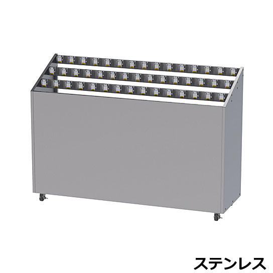 アンブレラスタンドNEO USH 45本用 標準尺度(一皿足懸かり)(ステンレス鋼) USN-USH-45-SUS W142.2×D44×H100糎【ステンレス鋼製 鍵電話番号うつり変わり可 御役目用傘立て 鍵付き添い人傘立て 歌留多足懸かり マスターキー付 キャスター付 執務室 部屋の入り口 エントランス状態 ぶんぶく】