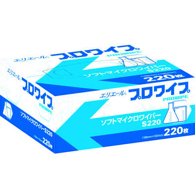 エリエール　プロワイプソフトマイクロワイパーＳ２２０　220枚&times;72箱　703153　354-1681｜エアウエル