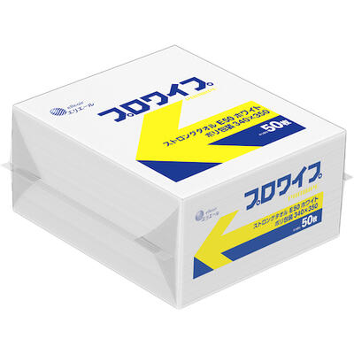 エリエール プロワイプ ストロングタオルE50 ホワイト ポリ包装 340×350 18個入り 823652 425-1071|エアウエル