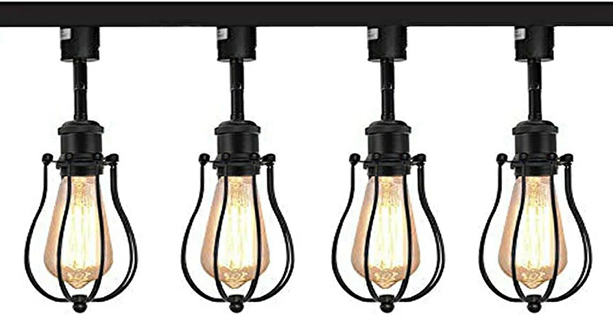 4個仕掛ける LEDスポットライトダクトレール用 スポットライトダクトレール用 E26口金 ライティングレール照明装置手道具 照らしだす角度自然調整能力のある マックブラックソケット