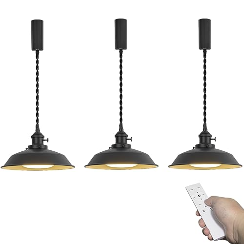 3個セット ペンダントライト ダクトレール式 ライティングレール用 コード長さ100cm 収納できるカップ付き 100cm以内に調節可能 リモコン付き 調光調色可 リビングレール用 ソケットに回転スイッチ付き