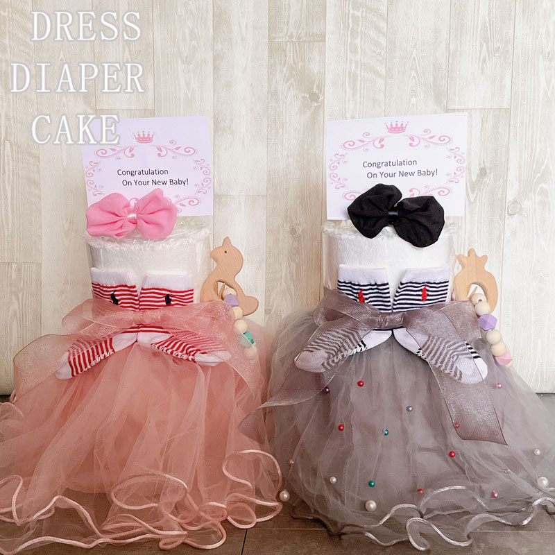 出産祝い ラルフローレン オムツケーキ チュチュ 女の子 おむつケーキ ドレス オーガニック 今治タオル おしゃれ スカート エレガント 2段 ヘアバンド 可愛い 誕生日 ハーフバースデー チュールスカート シンプル 初誕生 お祝い ギフト パンパース