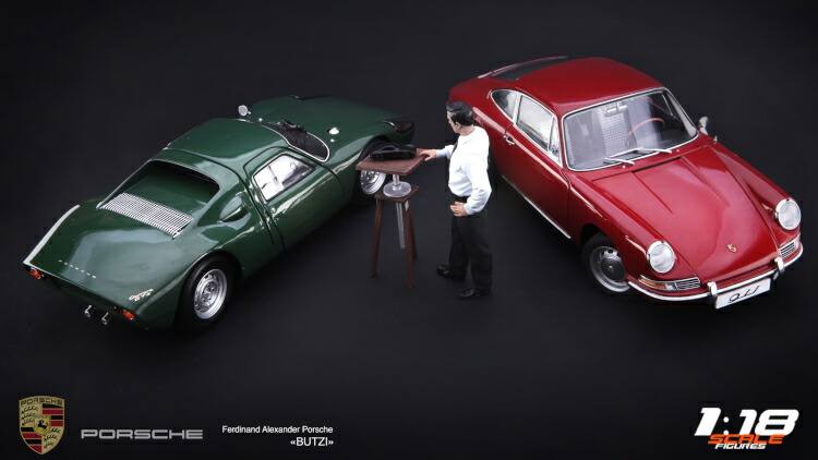 空想科学小説 Scale Figures 1/18 フェルディナント アレクサンダー ブッツィー ポルシェ 図形 Konstrukteursfigur FERDINAND Alexander \u0027Butzi\u0027 PORSCHE ※ミニカーは属するしません。