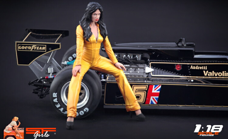 空想科学小説 Scale Figures 1/18 グリッド うしろ帯 黄色 御召しもの 図形 Grid Girl Yellow Dress ※ミニカーは属するしません。