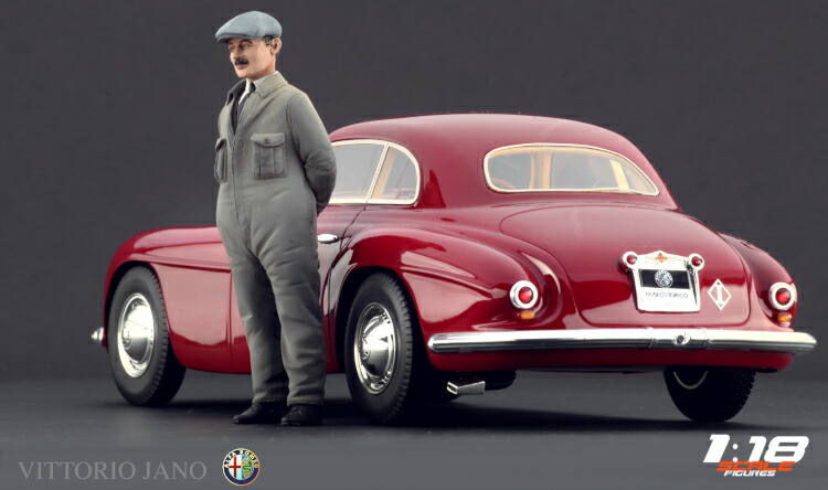 空想科学小説 Scale Figures 1/18 ヴィットリオ・ヤーノ 図形 アルファロメオ Figur VITTORIO JANO ※ミニカーは属するしません。