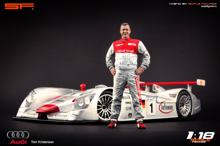 空想科学小説 Scale Figures 1/18 トム・クリステンセン 図形 アウディ TOM KRISTENSEN -OPENED BOX-※ミニカーは属するしません。