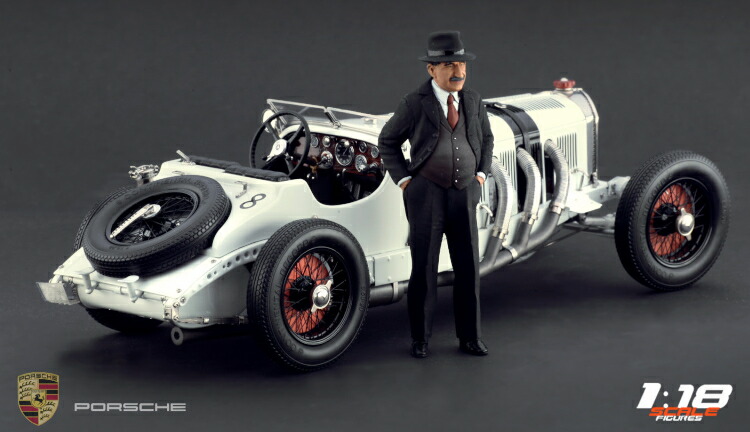 空想科学小説 Scale Figures 1/18 フェルディナンド ポルシェ コンストラクタ かぶり笠 図形 Konstrukteursfigur FERDINAND PORSCHE mit Hut ※ミニカーは属するしません。