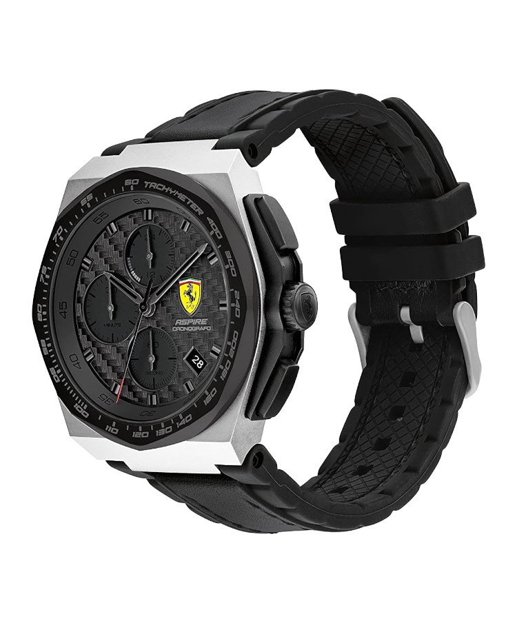 Ferrari 時計 Aspire Silver Chrono Black メンズ腕時計