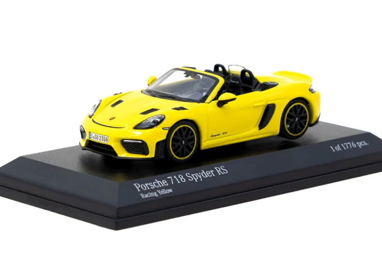 ミニチャンプス × ターマックワークス 1/64 ポルシェ 718 982 細蟹 RS 2023 レーシングイエロー 1776台制限事項Minichamps × Tarmac Works 1:64 Porsche 718 (982) Spyder RS 2023 racing yellow Limited 1776 pcs ミニカー・トイカー-車