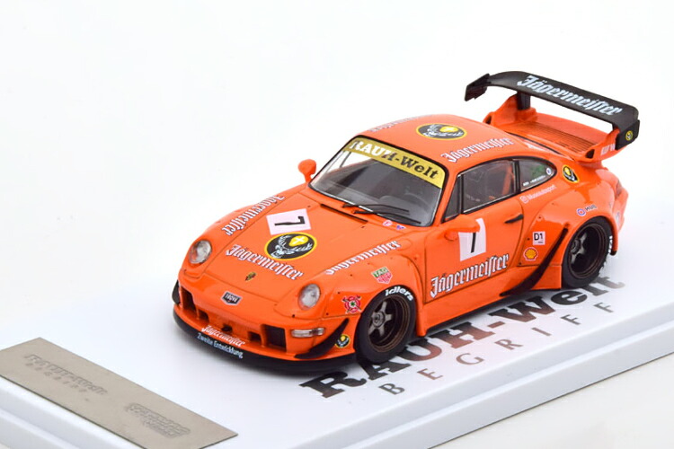 ターマック 1/43 ポルシェ RWB 993 ラフ・ヴェルト イエーガーマイスターTarmac 1:43 Porsche RWB 993 Rauh Welt Jaegermeister｜Reowide モデルカー カタログ SHOP