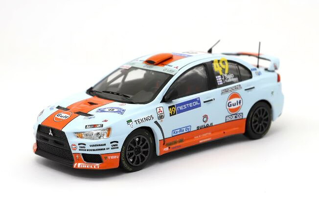 ターマック ワークス 1/43 三菱 ランサーエボリューション X ガルフ フィンランドラリー 2010 #49 Tarmac Works 1/43 Mitsubishi Lancer Evo X Gulf Racing Rally Finland 2010 #49 - HOBBY43