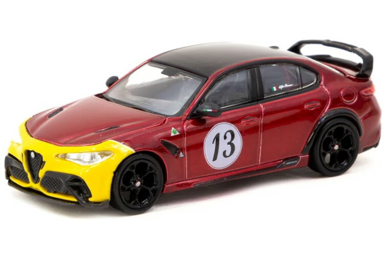 ターマックワークス 1/64 アルファロメオ ジュリア GTAm #13 レッド イエロー MiJo限定 Tarmac Works 1:64 Alfa Romeo Giulia GTAm #13 Red Yellow Mijo Exclusive