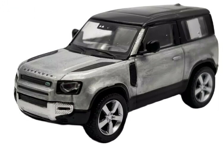 ターマックワークス 1/64 ランドローバー ディフェンダー 90 シルバーメタリック チェイスカーTarmac Works 1:64 Land Rover Defender 90 Silver Metallic chase car｜Reowide モデルカー カタログ SHOP