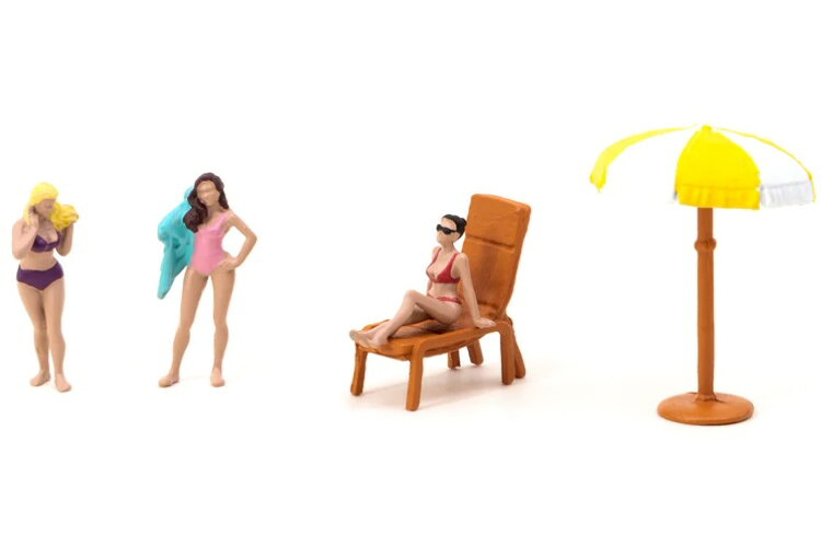 アメリカンジオラマ × ターマックワークス 1/64 フィギュアセット ビーチガールズ American Diorama x Tarmac Works 1:64 Figures set Beach Girls