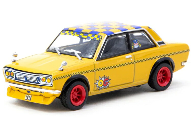 ターマックワークス 1/64 ダットサン 510 OG黄みTarmac Works 1:64 Datsun 510 OG Yellow 車-乗り物のおもちゃ-おもちゃ