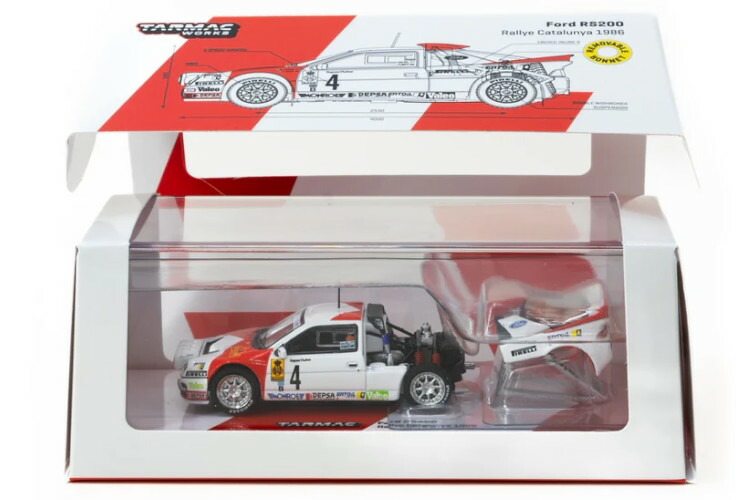 ターマックワークス 1/64 フォード RS200 #4 ラリー カタルーニャ 1986 アントニオ ザニーニ/Josep Autet Tarmac Works 1:64 Ford RS200 N4 Rallye Catalunya 1986 Antonio Zanini/Josep Autet