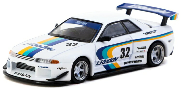 ターマックワークス 1/64 日産 視水平線 R32 広広とした上半身 GReddy USA 特別 ～版Tarmac Works 1:64 Nissan Skyline R32 Widebody GReddy USA Special Edition ミニカー・トイカー-乗り物のおもちゃ