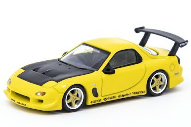 ターマック ワークス 1/64 マツダ RX-7 FD3S ヴェルテックス イエローメタリックTARMAC WORKS 1:64 Mazda RX-7 FD3S VERTEX Yellow Metallic