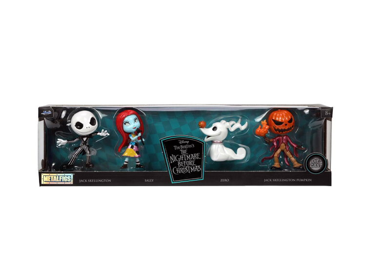 ジャダ 1/32 フィギュアセット ティム・バートン ナイトメアー・ビフォア・クリスマス JADA 1:32 DISNEY TIM BUTON'S THE NIGHTMARE BEFORE CHRISTMAS JACK SKELLINGTON SALLY ZERO JACK SKELLINGTON PUMPKIN CM. 6.0