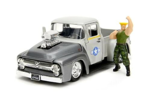 ジャダトイズ 1/24 フォード USA ピックアップ ストリートファイターフィギュア付き 1956Jadatoys 1:24 FORD USA - PICK-UP WITH STREET FIGHTER FIGURE 1956|Reowide モデルカー カタログ SHOP