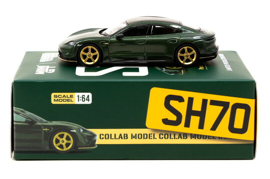 MiniGT X ターマックワークス 1/64 ポルシェ タイカン ターボ S グリーン MiniGT X Tarmac Works 1/64 Porsche Taycan Turbo S Midnight Green SHMEE150 - COLLAB64