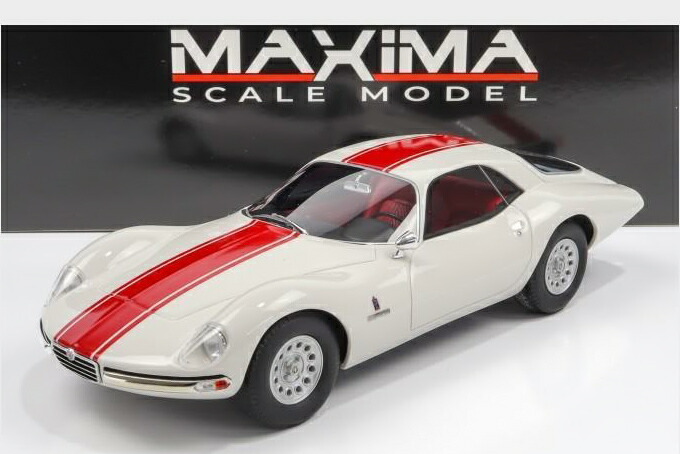 マキシマ 1/18 アルファロメオ ジュリア TZ2 クーペ ピニンファリーナ 1965 ホワイト/レッドMAXIMA 1:18 ALFA ROMEO - GIULIA TZ2 COUPE PININFARINA 1965 WHITE RED｜Reowide モデルカー カタログ SHOP