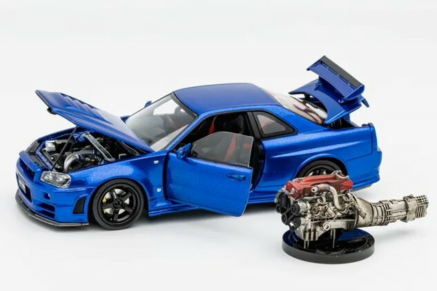 楽天市場】PGM 1/43 日産 GT-R R34 Z-Tune ブルー フルオープン 開閉