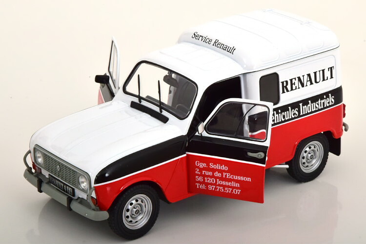 ソリド 1/18 ルノー R4 F4 ルノーサービス 1988 ホワイト/レッド/ブラック 開閉Solido 1:18 Renault R4 F4 Renault Service 1988 white red black|Reowide モデルカー カタログ SHOP