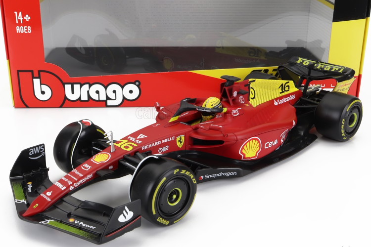 ブラーゴ 1/18 フェラーリ F1-75 スクーデリアフェラーリ #16 2nd イタリアGP モンツァ(ポールポジション) 2022 シャルル・ルクレールBburago 1:18 Ferrari F1-75 SCUDERIA FERRARI N 16 2nd MONZA GP ITALY (POLE POSITION) 2022 CHARLES LECLERC｜Reowide モデルカー カタログ SHOP 16,898円