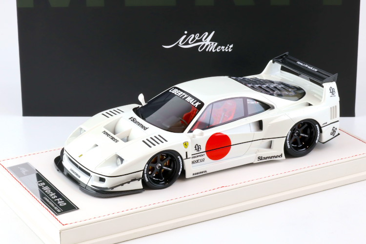 【楽天市場】IVY Model Merit 1/18 フェラーリ F40 LB ワークス LBWK パール ホワイト 99台限定IVY ...