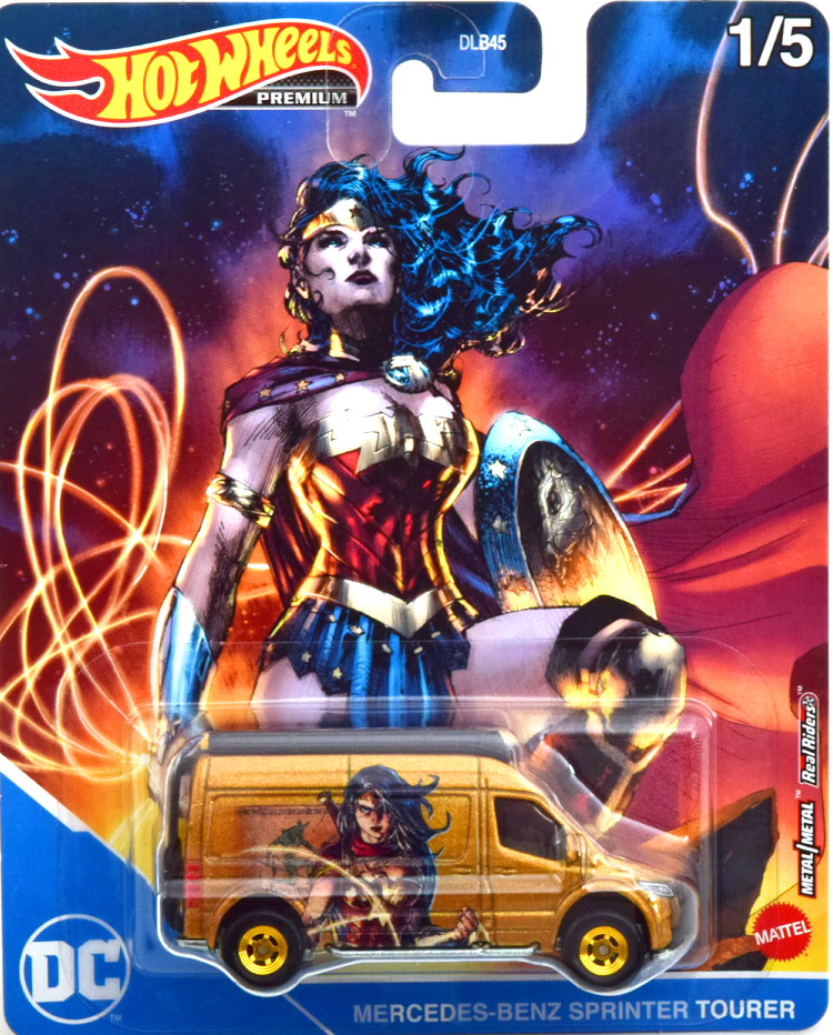 ホットウィール プレミアム 1/64 メルセデス スプリンター ワンダーウーマン DC スーパーヒーローズ コレクション 1/5 Hot Wheels Premium 1:64 Mercedes Sprinter Wonder Woman DC Superheroes Collection 1/5