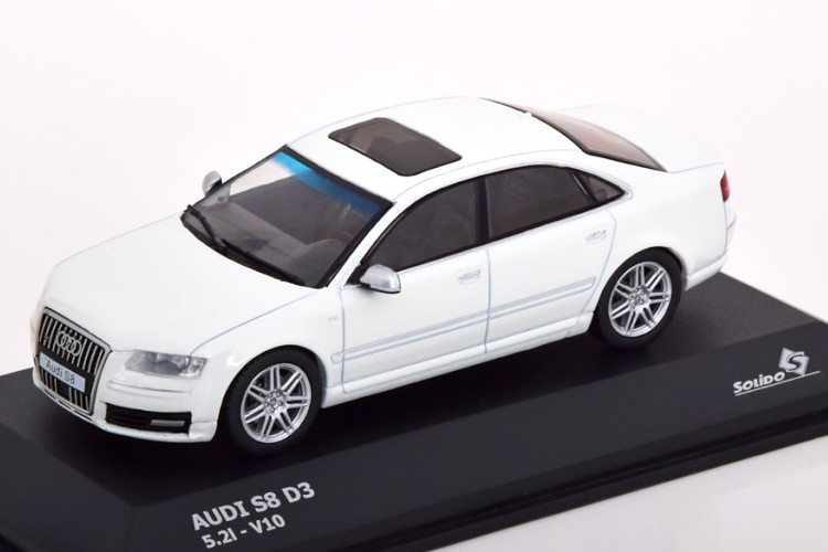 ソリド 1/43 アウディ S8 D3 2010 白いことSolido 1:43 Audi S8 D3 2010 white ミニカー・トイカー-車