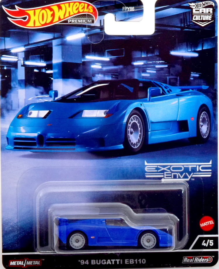ホットウィール プレミアム 1/64 ブガッティ EB110 1994 ブルー Hot Wheels Premium 1:64 Bugatti EB110 1994 blue