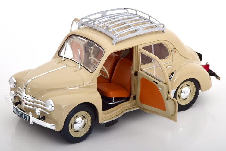 ソリド 1/18 ルノー 4CV Tourterelle 1956 クリーム 開閉 Solido 1:18 Renault 4CV Tourterelle 1956 creme｜Reowide モデルカー カタログ SHOP
