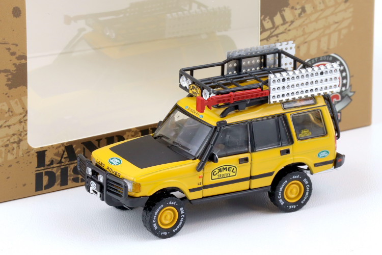 BM Creations 1/64 地べたローバー 大きな進歩 1 RHD 駱駝 賞 黄み 1998 BM Creations 1/64 Land Rover Discovery 1 RHD Camel Trophy yellow 1998 乗り物のおもちゃ-おもちゃ